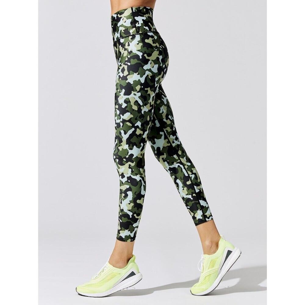 NWT Carbon38 High Rise 7/8 Leggings XS Refreshing Camo Green Yoga Athleisure NWT